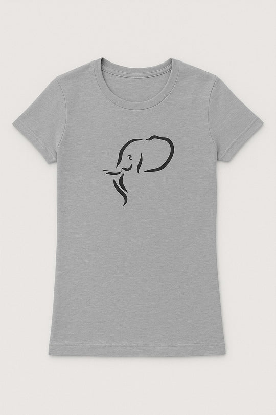 Bohotusk Elephant Head Cotton Ladies T-Shirt XS - 2XL (UK 8 - 18) - 6 Colours