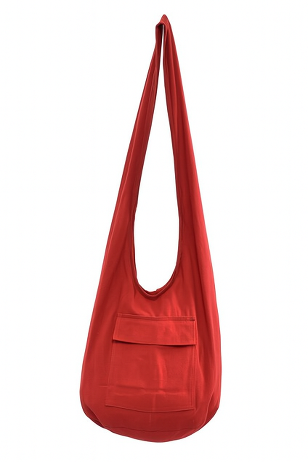 Bohotusk Solid Plain Red Cotton Canvas Sling Shoulder Bag