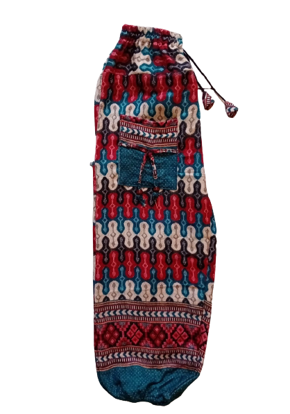 Bohotusk Multi Coloured H Stripe Woollen Fleece Harem Pants M/L Only