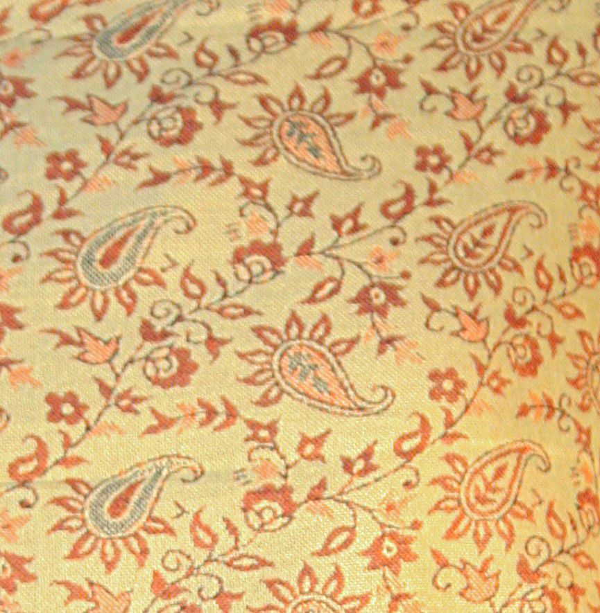 Deep Orange Floral Leaf Teardrop Print Pashmina Reversable 200 x 75cm