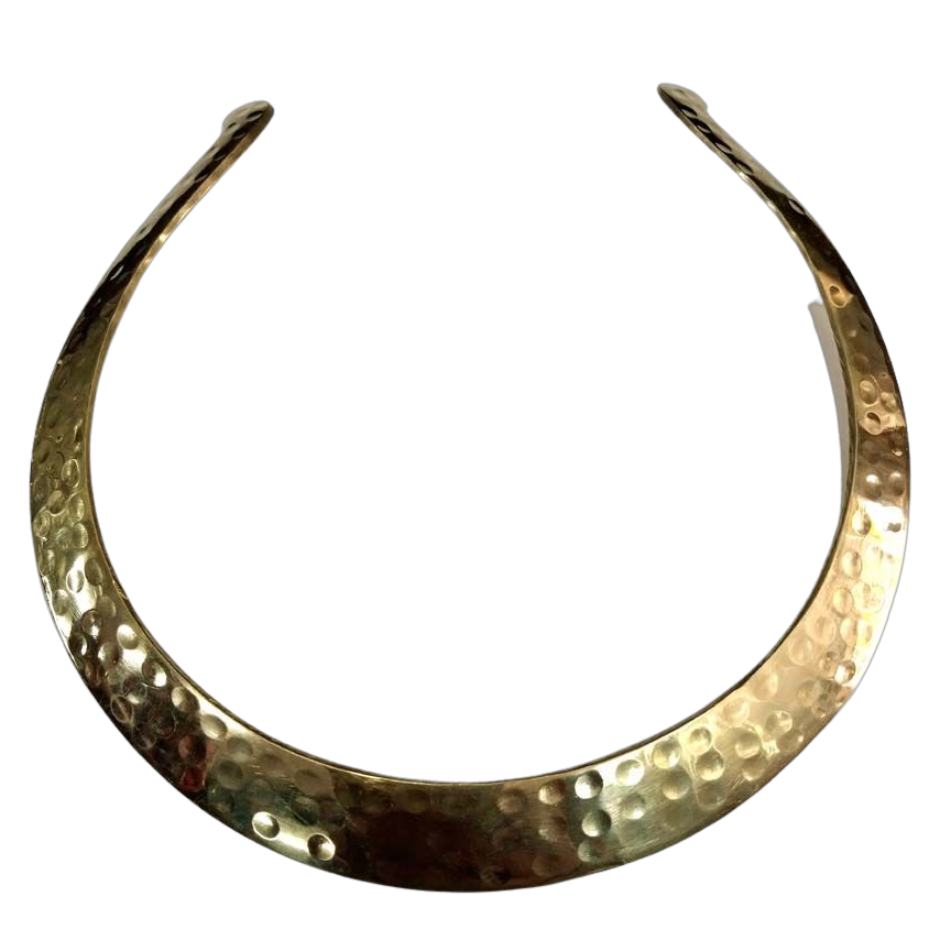 Bohotusk Brass Solid Choker Necklace
