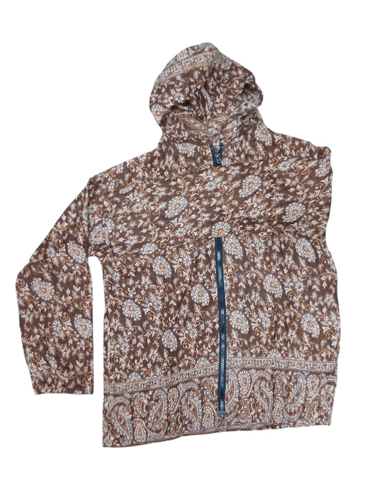 Bohotusk Aztec Pattern Lightweight Fleece Hooded Jacket