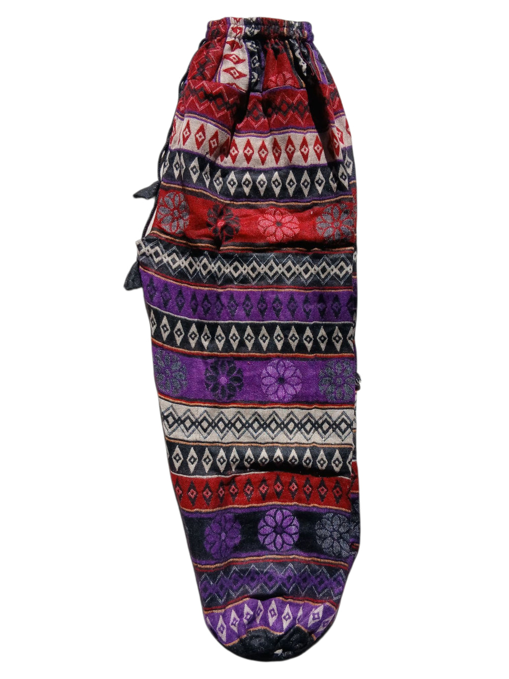 Bohotusk Purple Petals & Diamonds Fleece Harem Pants One Size