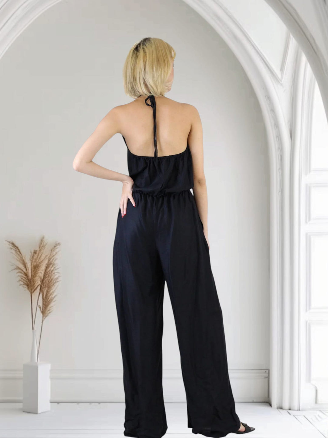 Bohotusk Plain Black Jumpsuit Medium (UK 12 - 14)