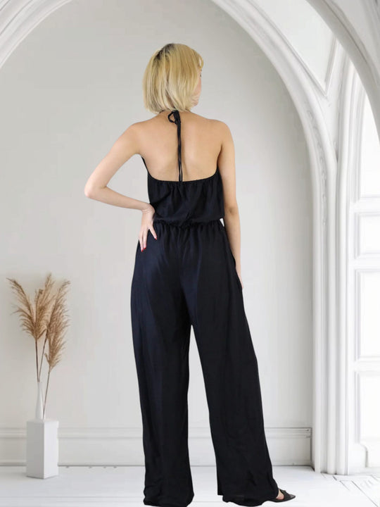 Bohotusk Plain Black Jumpsuit Medium (UK 12 - 14)