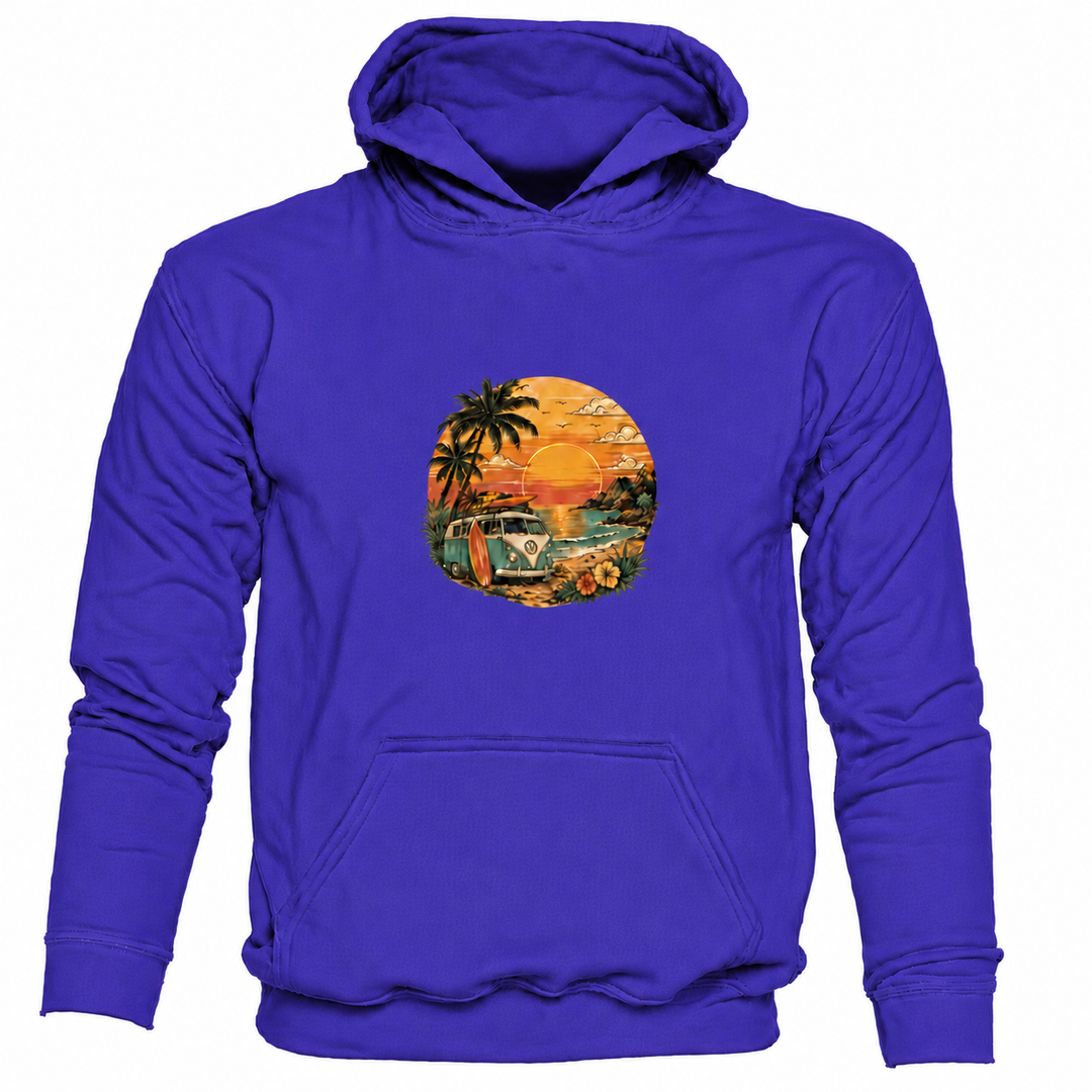 Bohotusk Sunset Camper Van Cotton 6 Colours Hoodie S - 2XL (UK 8 - 20)