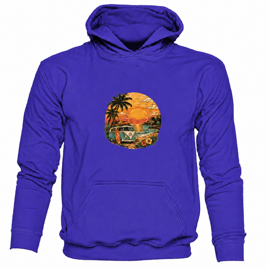 Bohotusk Sunset Camper Van Cotton 6 Colours Hoodie S - 2XL (UK 8 - 20)