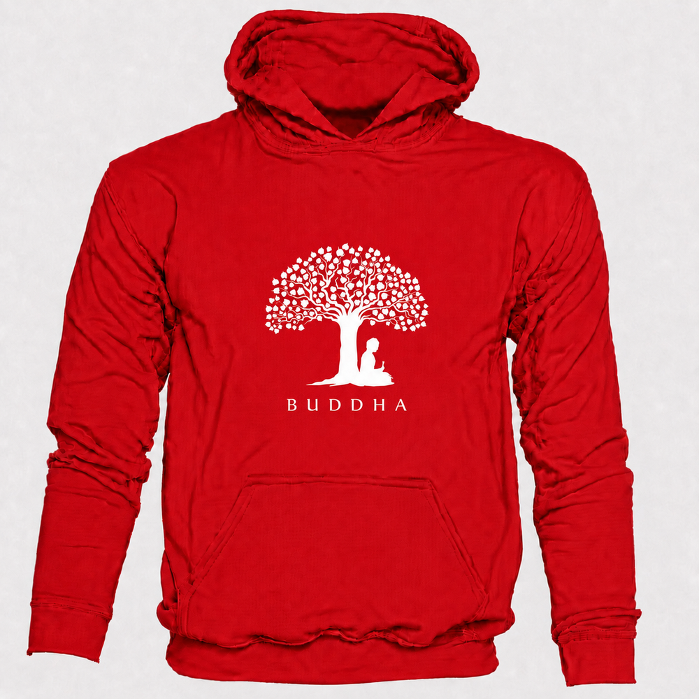 Bohotusk Buddha Under a Tree Cotton Hoodie 6 Colours S - 2XL (UK 8 - 20)