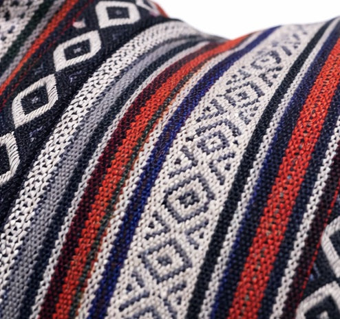 Bohotusk Striped Multi Coloured Cotton Canvas Duffle Bag