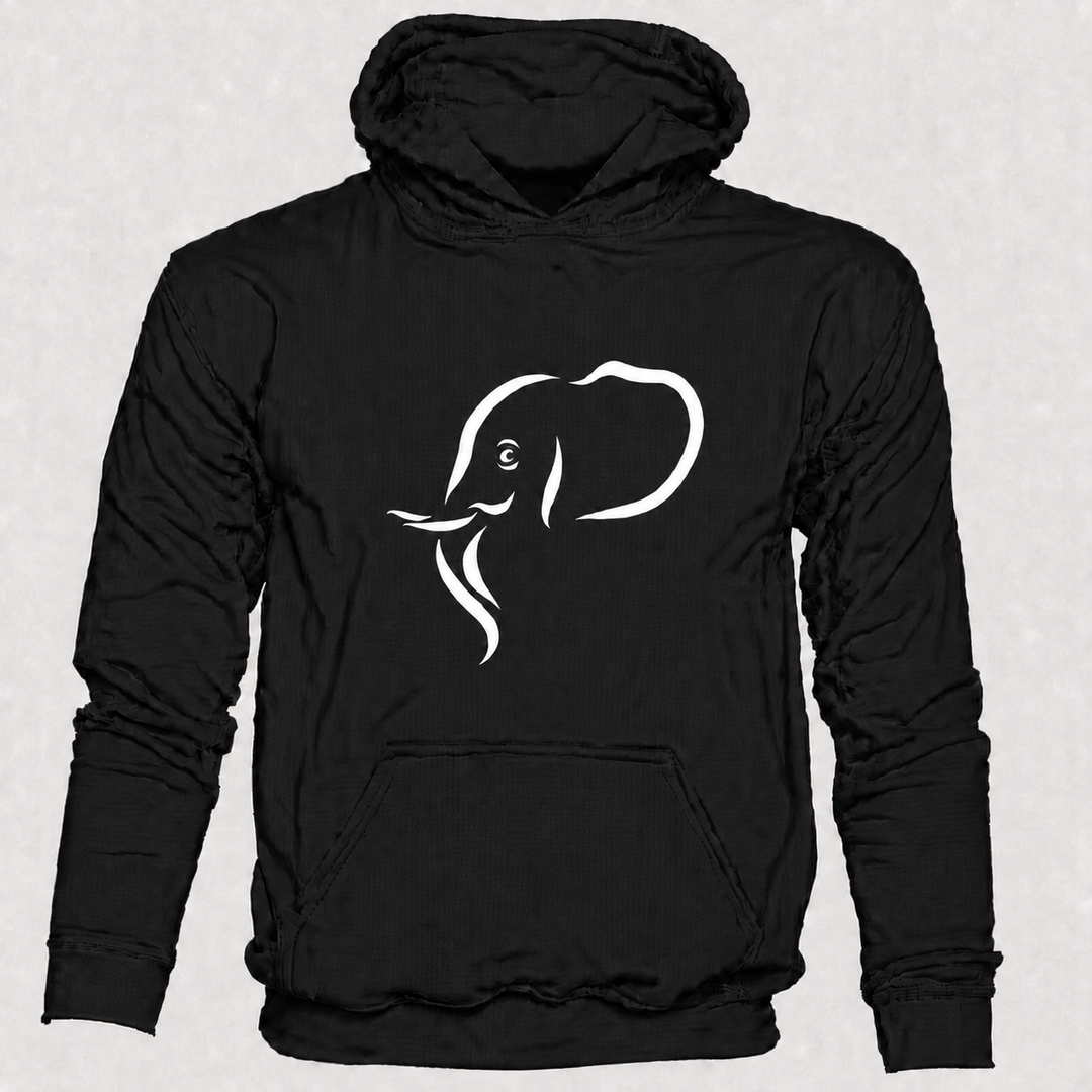 Bohotusk Elephant Head Cotton Hoodie 6 Colours S - 2XL (UK 8 - 20)
