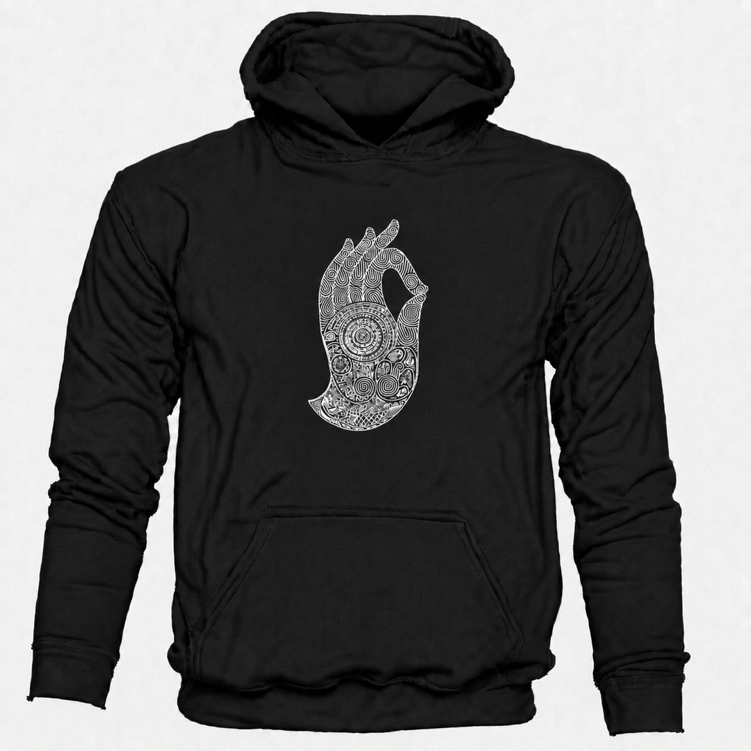 Bohotusk Hand of Buddha Cotton Hoodie 6 Colours S - 2XL (UK 8 - 20)