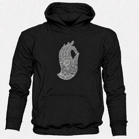 Bohotusk Hand of Buddha Cotton Hoodie 6 Colours S - 2XL (UK 8 - 20)