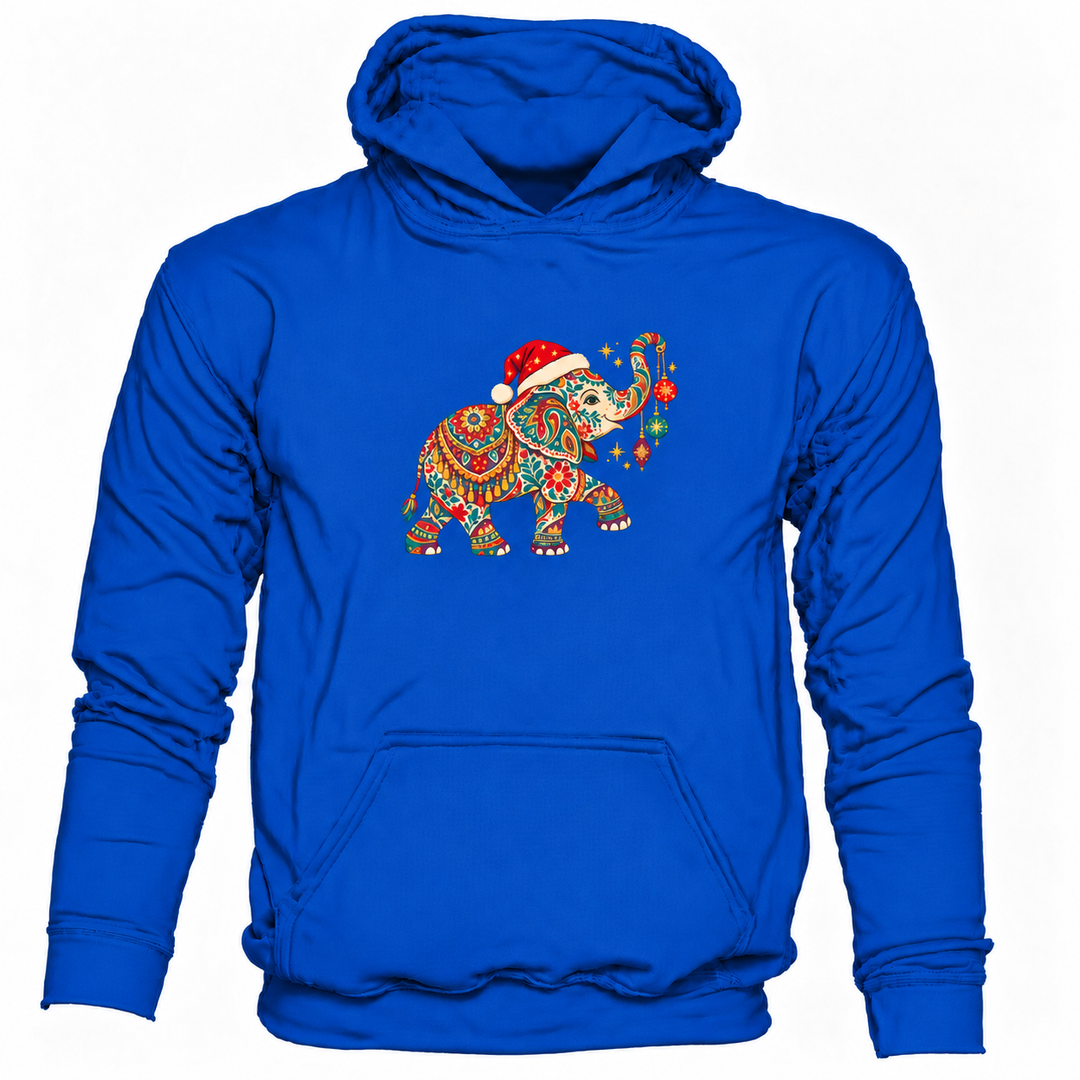 Bohotusk Christmas Elephant & Baubles Hoodie 6 Colours S - 2XL (UK 8 - 20)