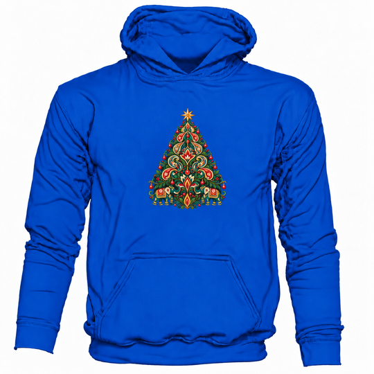 Bohotusk Christmas Elephant Tree  Hoodie 6 Colours S - 2XL (UK 8 - 20)