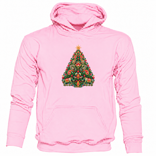 Bohotusk Christmas Elephant Tree  Hoodie 6 Colours S - 2XL (UK 8 - 20)