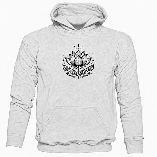 Bohotusk Lotus Flower Cotton Hoodie 6 Colours S - 2XL (UK 8 - 20)