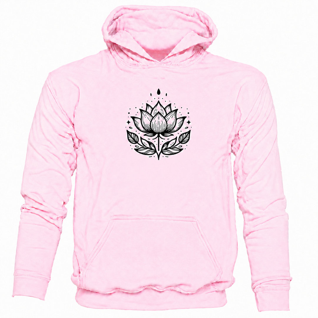 Bohotusk Lotus Flower Cotton Hoodie 6 Colours S - 2XL (UK 8 - 20)