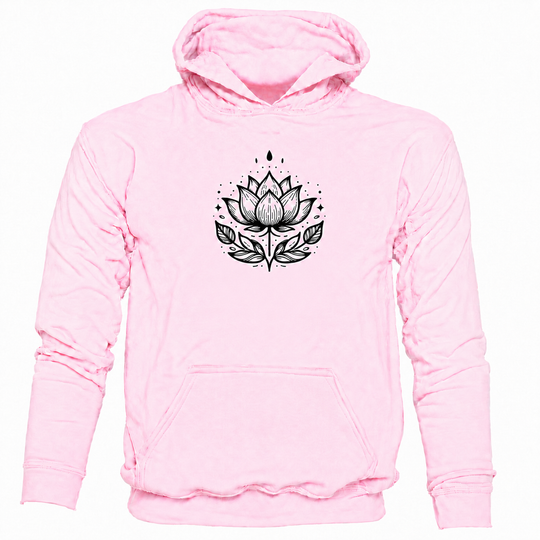 Bohotusk Lotus Flower Cotton Hoodie 6 Colours S - 2XL (UK 8 - 20)