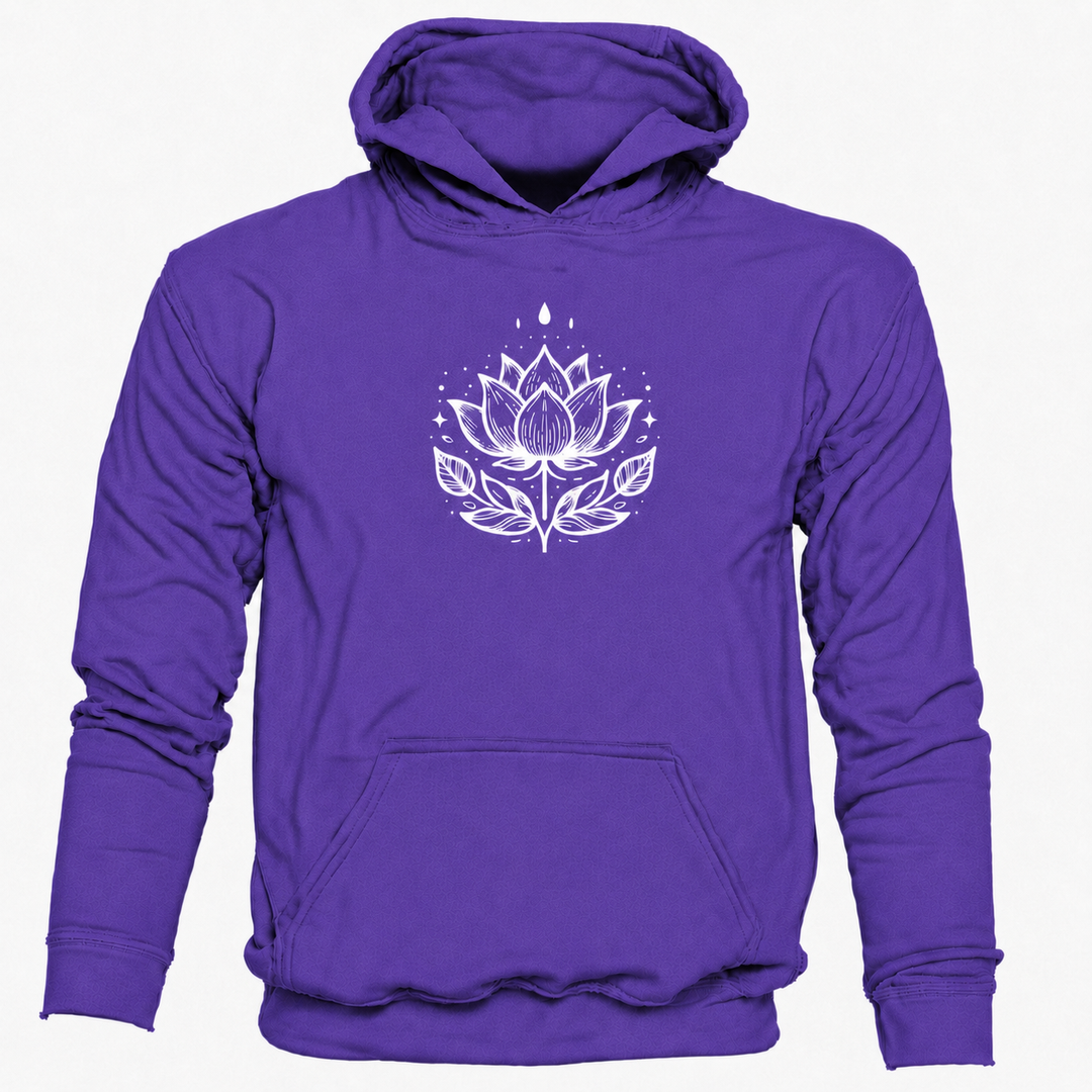 Bohotusk Lotus Flower Cotton Hoodie 6 Colours S - 2XL (UK 8 - 20)