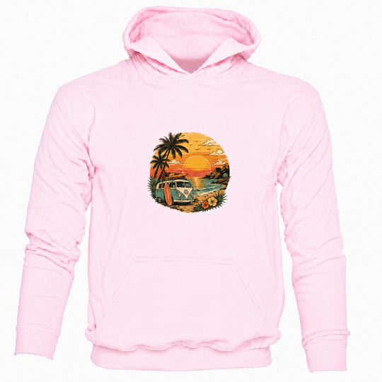 Bohotusk Sunset Camper Van Cotton 6 Colours Hoodie S - 2XL (UK 8 - 20)