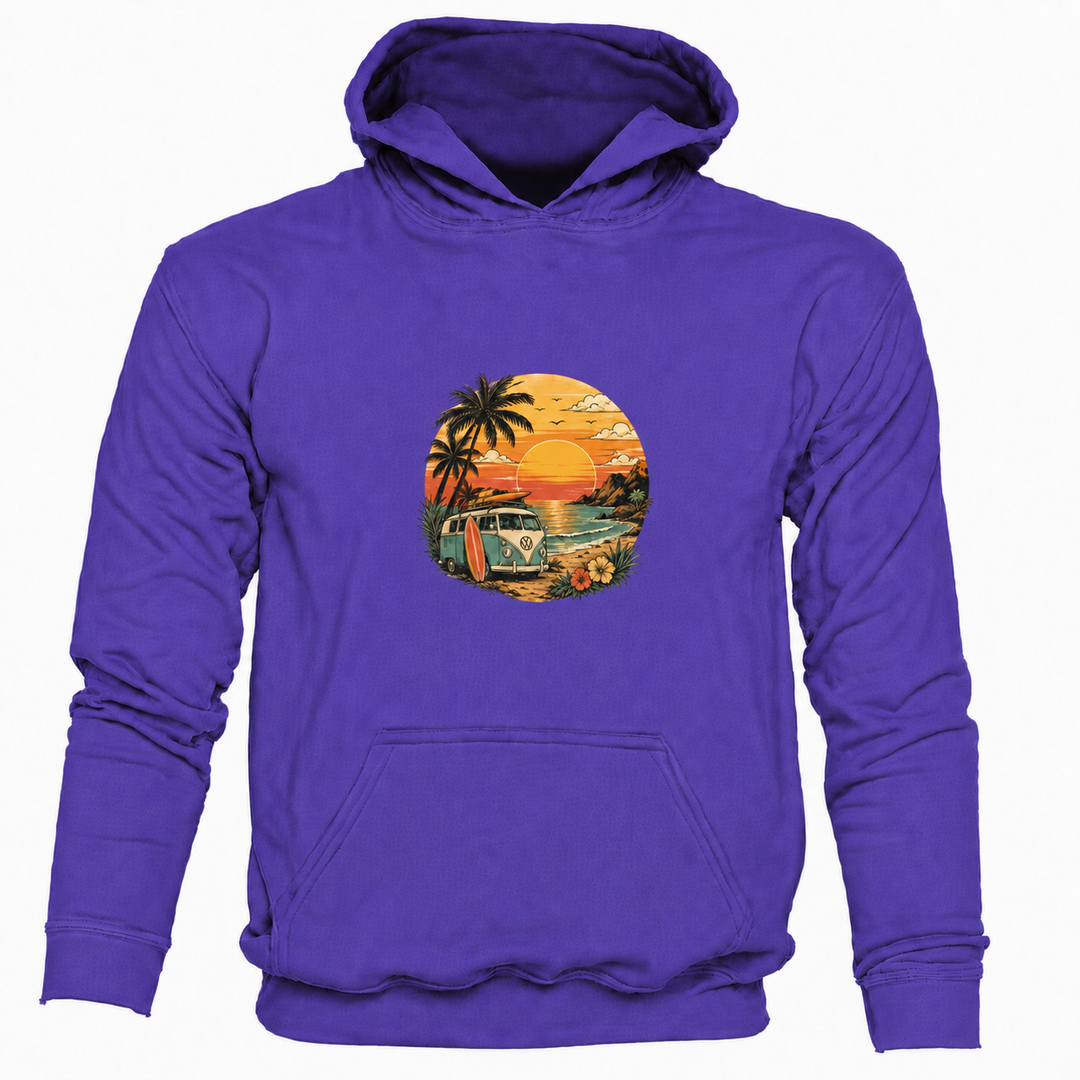 Bohotusk Sunset Camper Van Cotton 6 Colours Hoodie S - 2XL (UK 8 - 20)