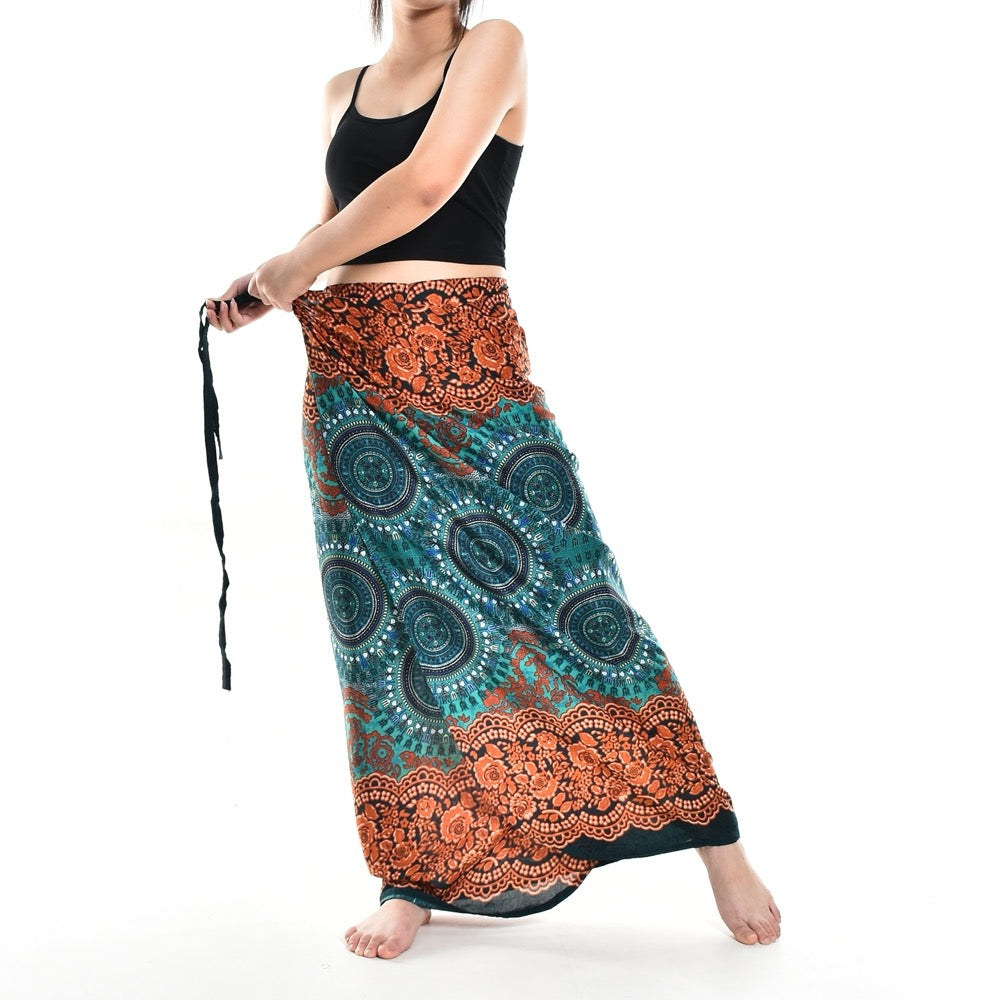 Bohotusk Teal Green Sun Glow Print Sarong Super Soft 150cm x 110cm