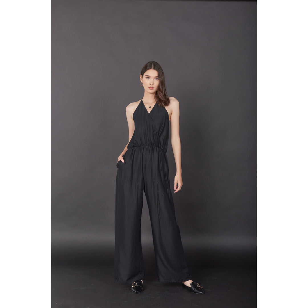 Bohotusk Plain Black Jumpsuit Medium (UK 12 - 14)