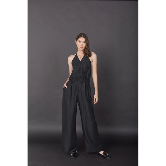 Bohotusk Plain Black Jumpsuit Medium (UK 12 - 14)