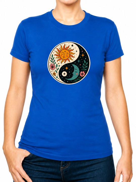 Bohotusk Ying Yang Cotton Mens T-Shirt S - 3XL