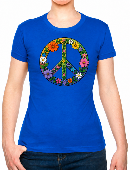 Boho CND Flower Power Ladies T-Shirt XS - 2XL (UK 8 - 18) - available in 7 colours
