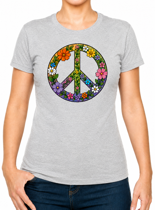 Boho CND Flower Power Cotton Kids T-Shirt 3 to 13 Years (7 Colours)