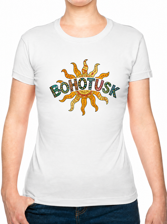 Bohotusk Sun Print Cotton Mens T-Shirt S - 3XL