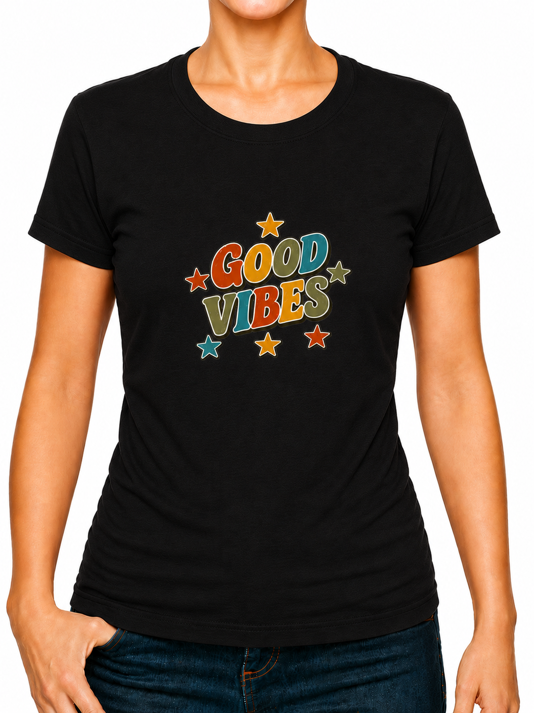 Boho Good Vibes Ladies T-Shirt XS - 2XL (UK 8 - 18) - available in 7 colours