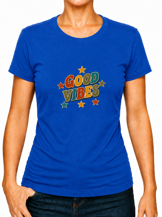 Boho Good Vibes Ladies T-Shirt XS - 2XL (UK 8 - 18) - available in 7 colours