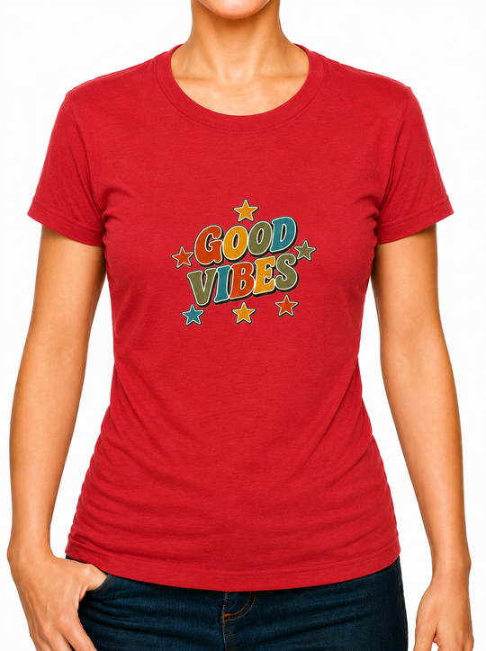 Boho Good Vibes Ladies T-Shirt XS - 2XL (UK 8 - 18) - available in 7 colours