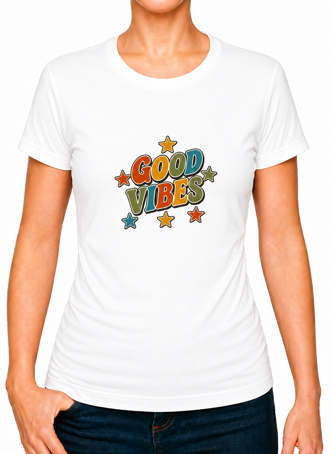 Bohotusk Good Vibes Cotton Mens T-Shirt S - 3XL
