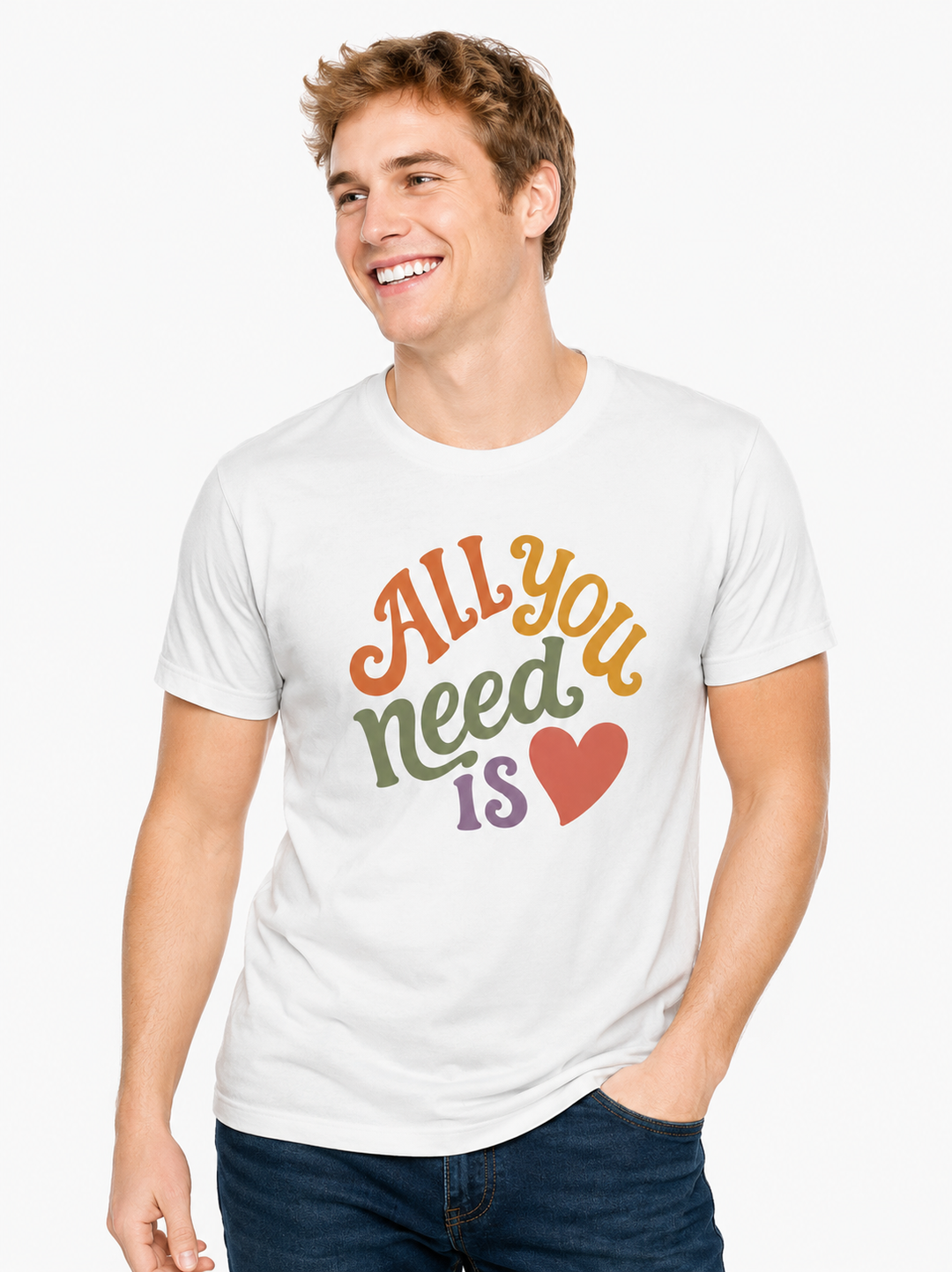 Bohotusk All You Need is Love Cotton Mens T-Shirt S - 3XL