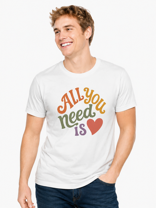 Bohotusk All You Need is Love Cotton Mens T-Shirt S - 3XL