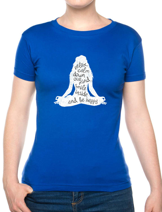 Bohotusk Yoga Pose Cotton Ladies T-Shirt S - 2XL (UK 8 - 18) - available in 7 colours.