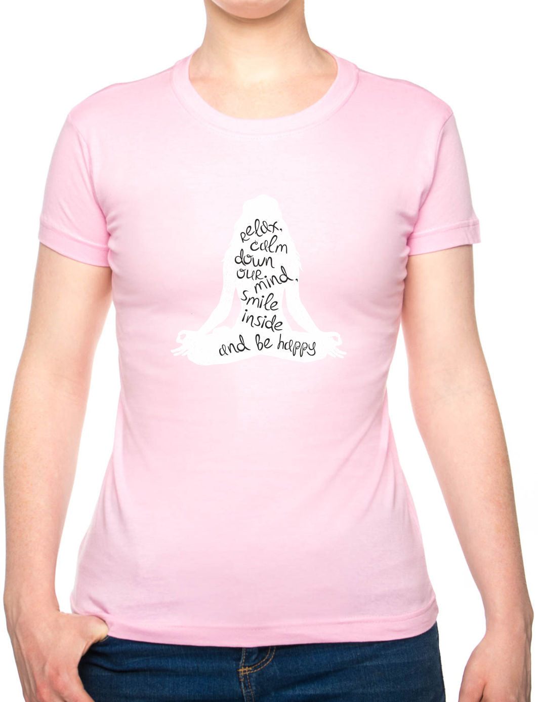 Bohotusk Yoga Pose Cotton Ladies T-Shirt S - 2XL (UK 8 - 18) - available in 7 colours.
