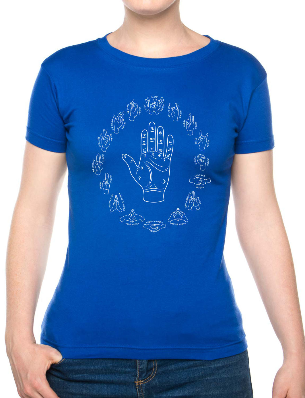 Bohotusk Mudra Energy Flows Cotton Ladies T-Shirt XS - 2XL (UK 8 - 18) Available in 7 sizes