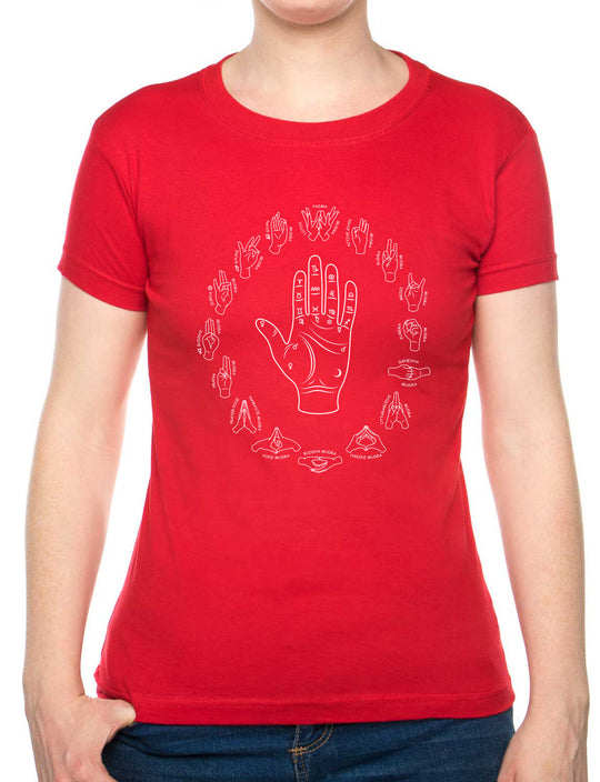 Bohotusk Mudra Energy Flows Cotton Ladies T-Shirt XS - 2XL (UK 8 - 18) Available in 7 sizes