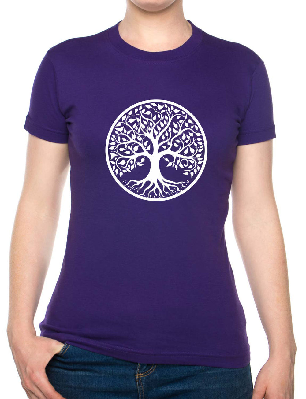 Bohotusk Tree of Life Cotton Ladies T-Shirt XS - 2XL (UK 8 - 18) - available in 7 colours