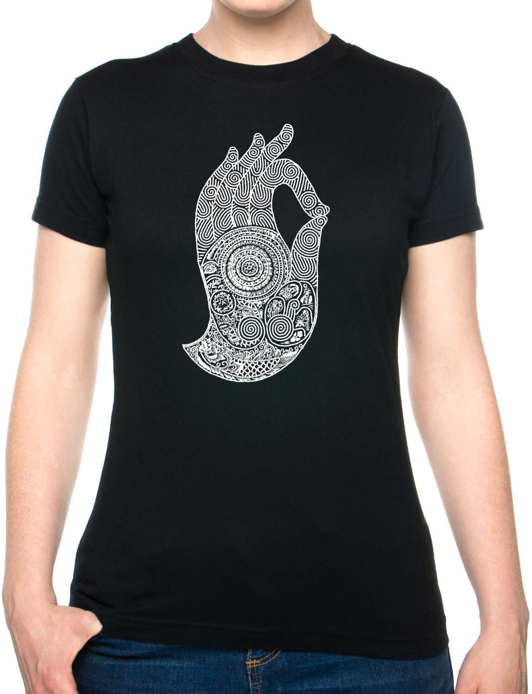 Bohotusk Hand of Buddha Cotton Mens T-Shirt S - 3XL