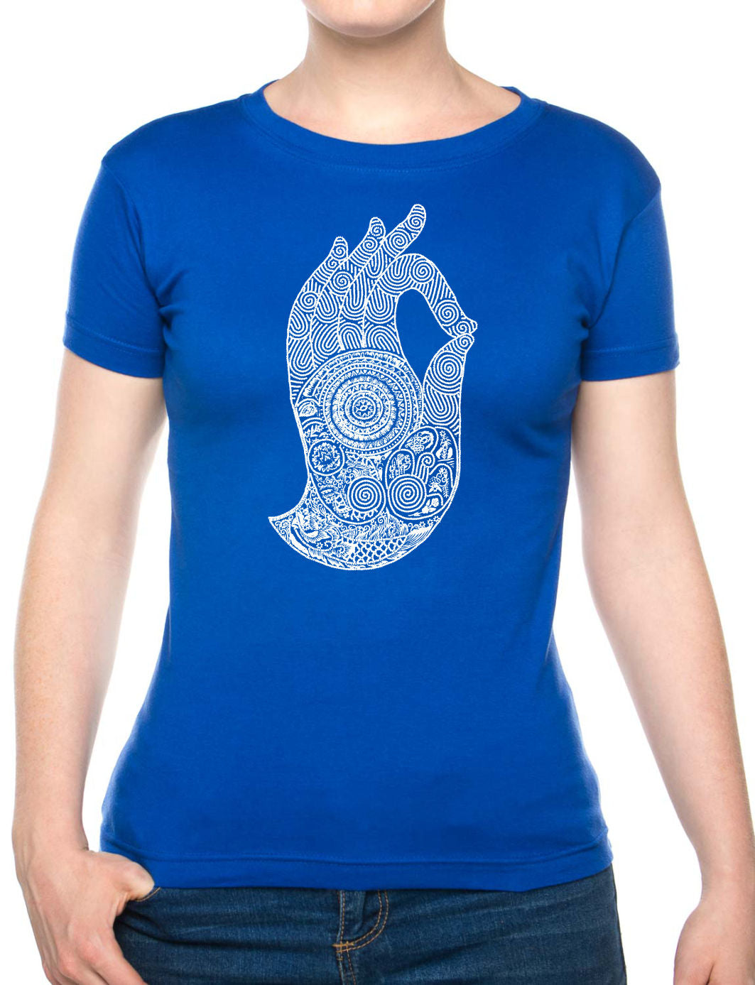 Bohotusk Hand of Buddha Cotton Mens T-Shirt S - 3XL