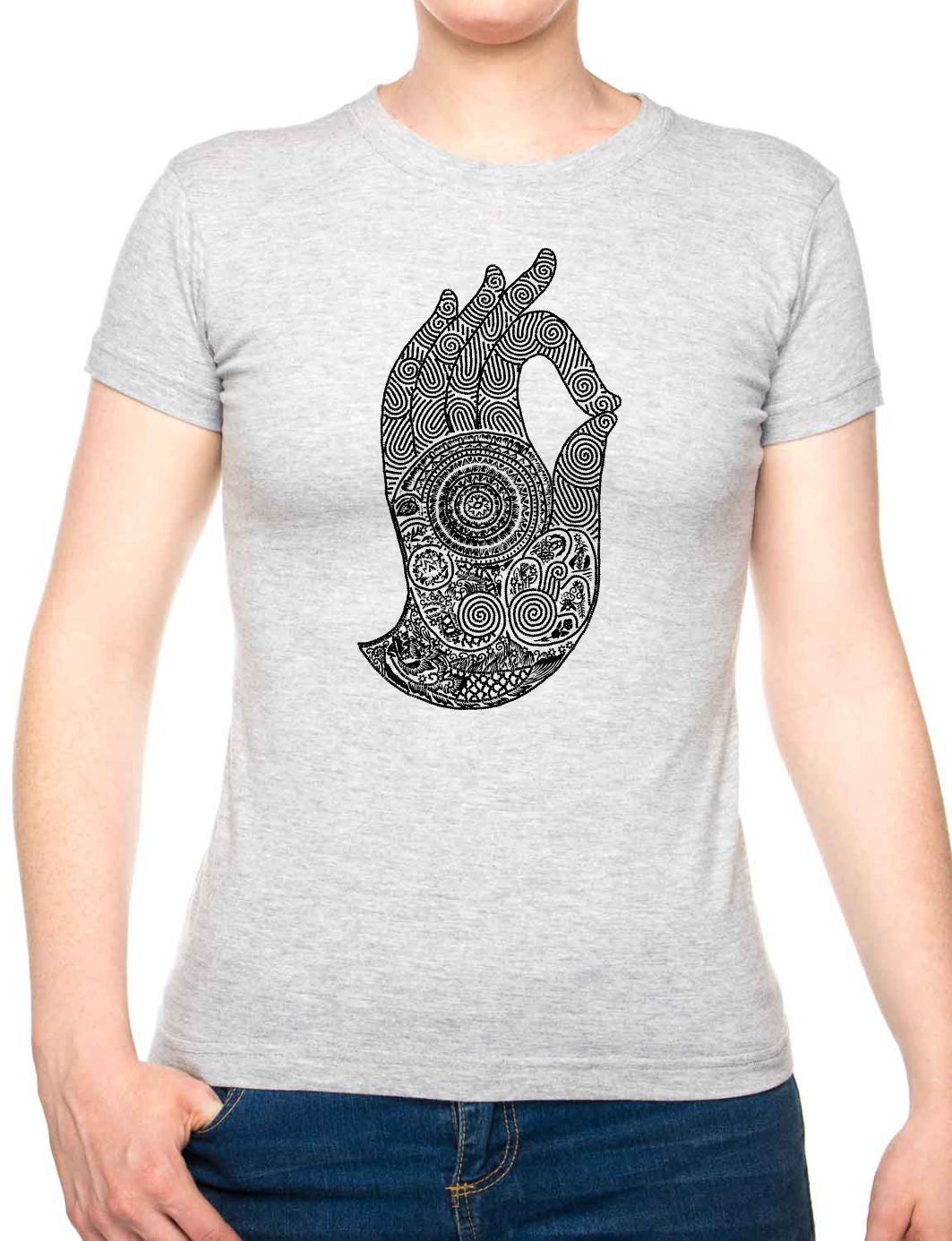 Bohotusk Hand of Buddha Cotton Mens T-Shirt S - 3XL