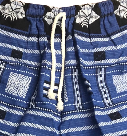 Mens Blue Cotton Nightshade Shorts