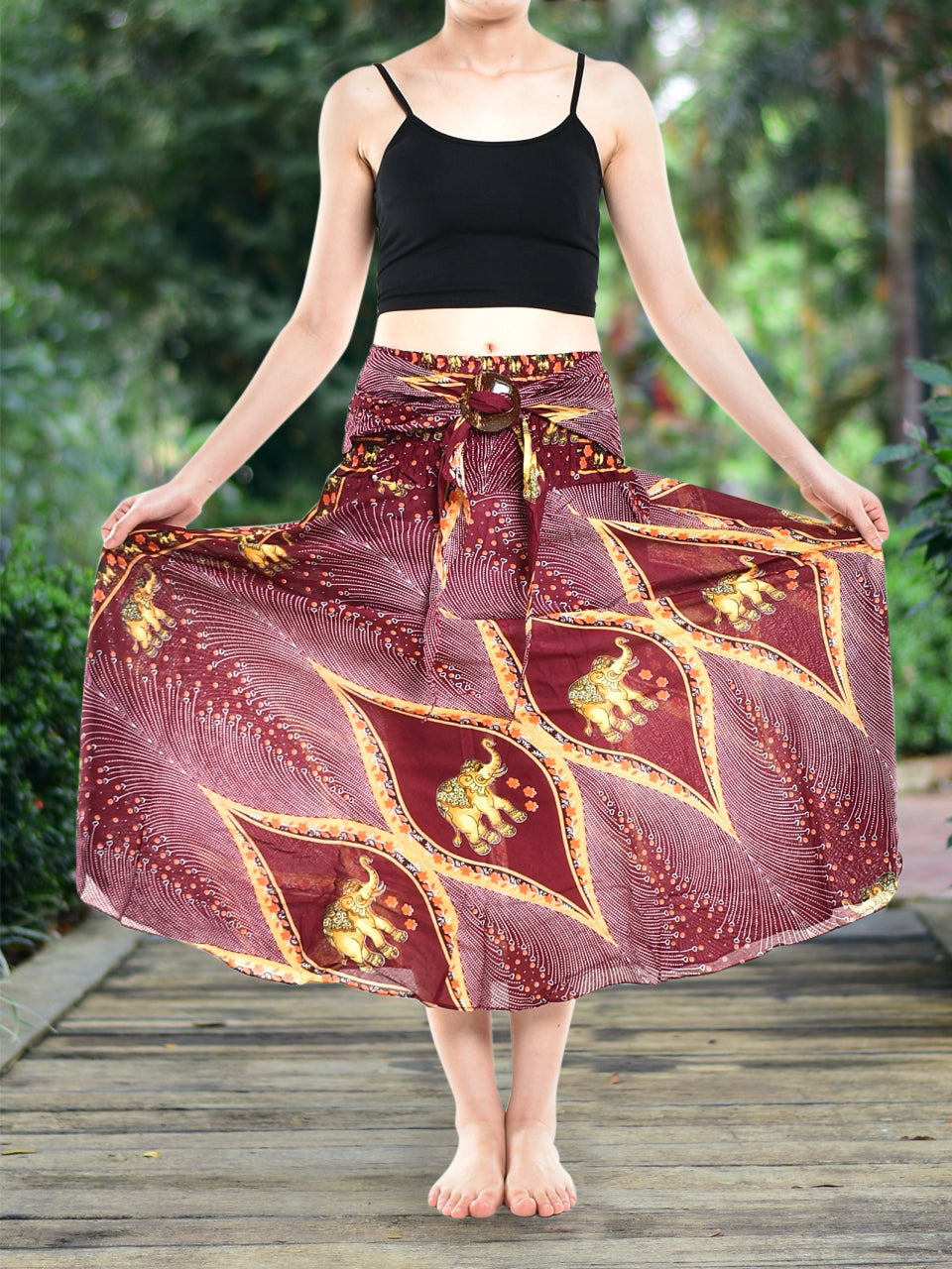 Long deals skirt red