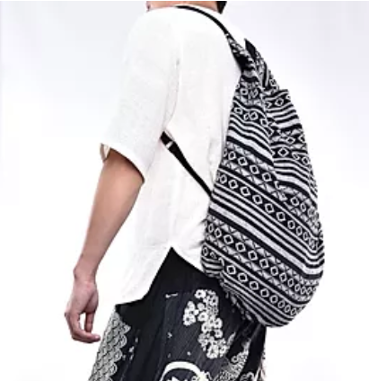 Bohotusk Striped Multi Coloured Cotton Canvas Duffle Bag