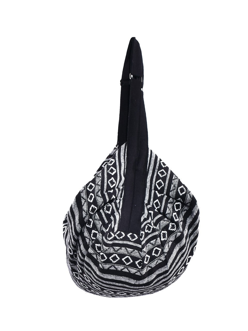 Bohotusk Black Pattern Cotton Canvas Duffle Bag